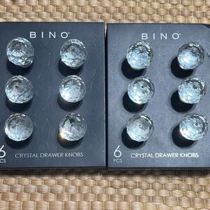 BINO Silver Crystal Drawer Knobs - 6 PCS